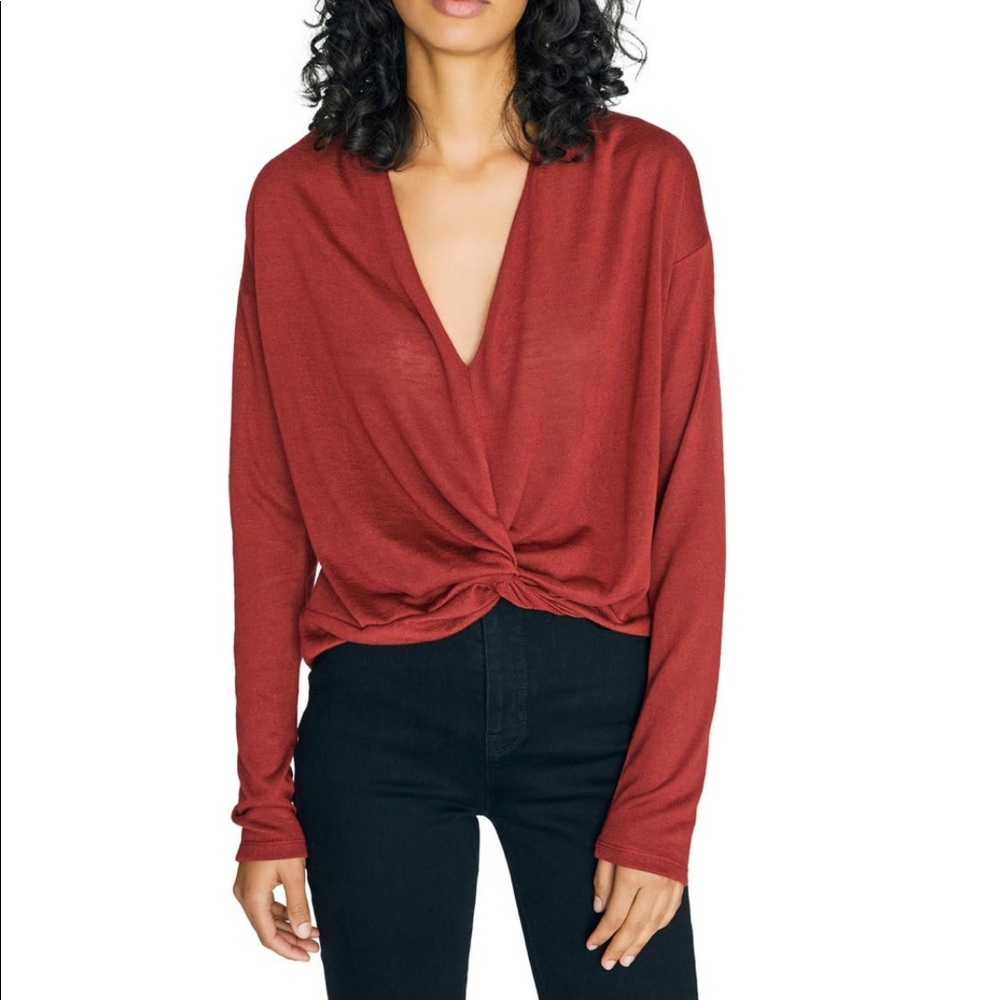 Sanctuary Knot Interested Plunge Neck Top